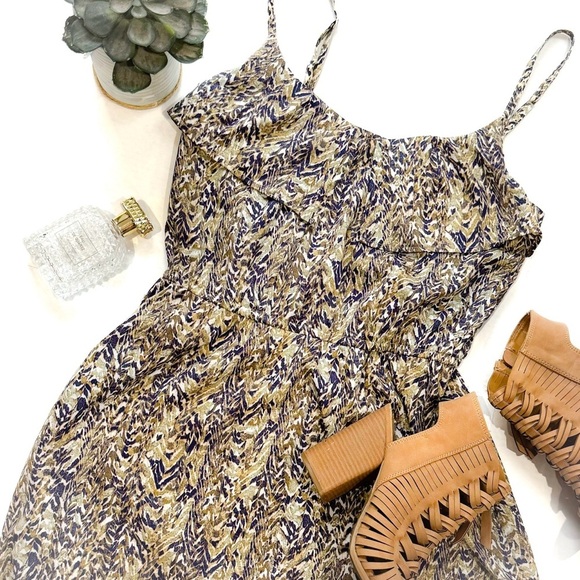 NWT H&M empire waist spaghetti strap ruffle top dress - Picture 2 of 6